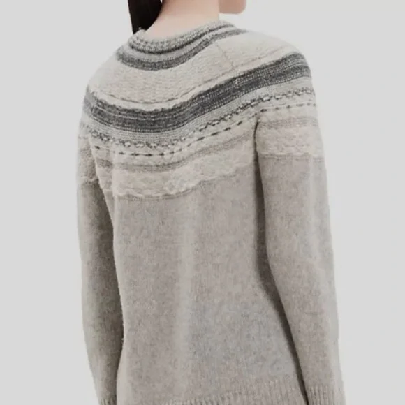 Theory gray Fair Isle wool sweater - Medium - Picture 3 of 5